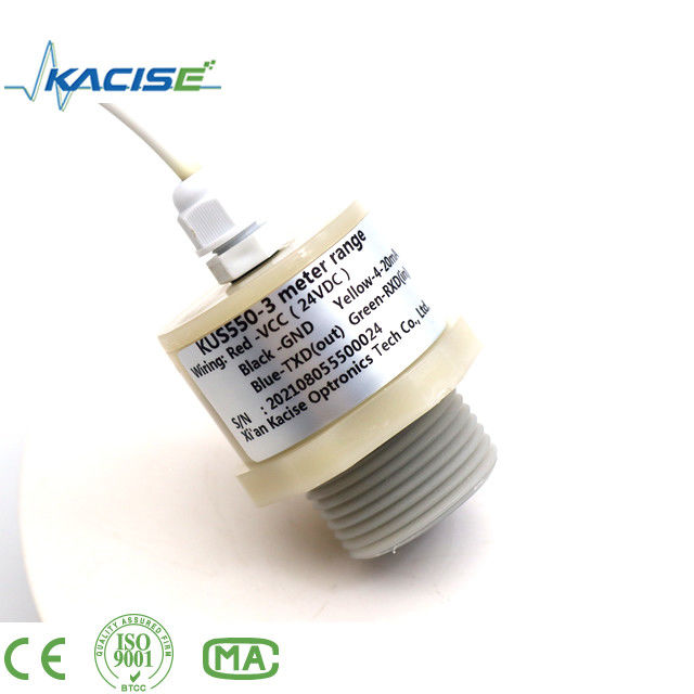 RS485 Output IP68 tahan air tahan korosi PTFE Sensor tingkat ultrasonik KUS550