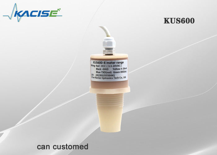 KUS600 IP68 Waterproof Ultrasonic Water Level Sensor dengan Range 0,6m-5m dan Casing PVDF