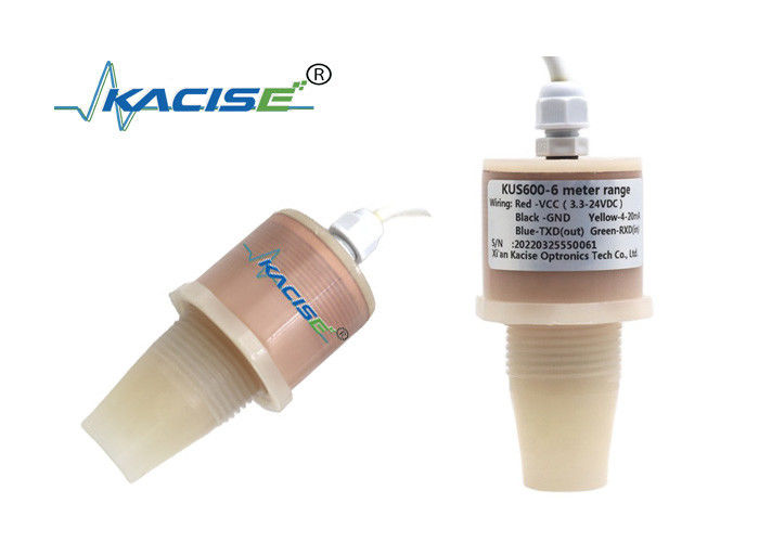 Low power 3.3V input IP68 waterproof 5m detection range KUS600B sensor tingkat air ultrasonik dengan output RS485