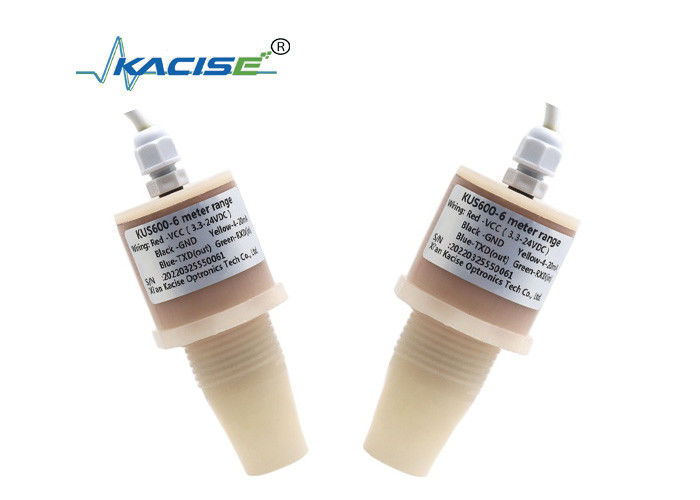 Low power 3.3V input IP68 waterproof 5m detection range KUS600B sensor tingkat air ultrasonik dengan output RS485