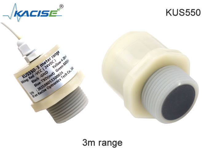 Sensor Tingkat Ultrasonik Seri KUS550 dengan Perlindungan IP68 Konsumsi Daya Rendah dan Bahan Shell PVDF
