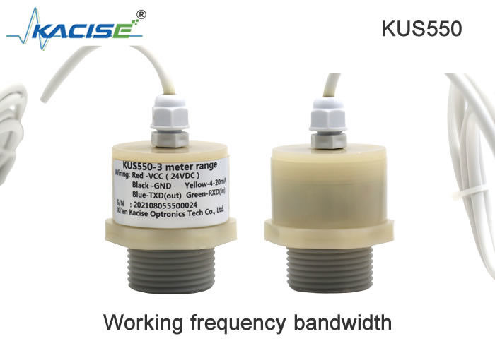 Sensor Tingkat Ultrasonik Seri KUS550 dengan Perlindungan IP68 Konsumsi Daya Rendah dan Bahan Shell PVDF