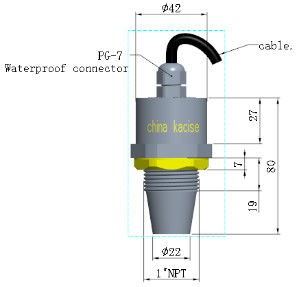 Sensor tingkat bahan bakar ultrasonik anti pencurian 5V dengan output RS485 untuk manajemen bahan bakar