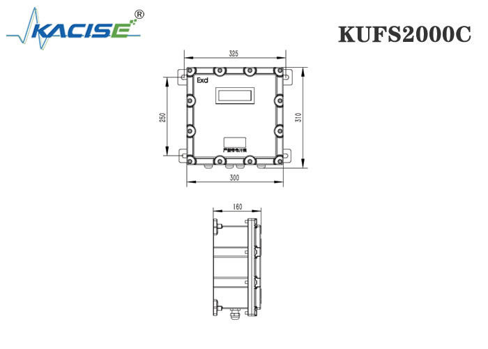 KUFS2000C Clamp Proof Explosion On Ultrasonic Flow Meter dengan Pengukuran Bidirectional untuk Pipa DN32-DN6000