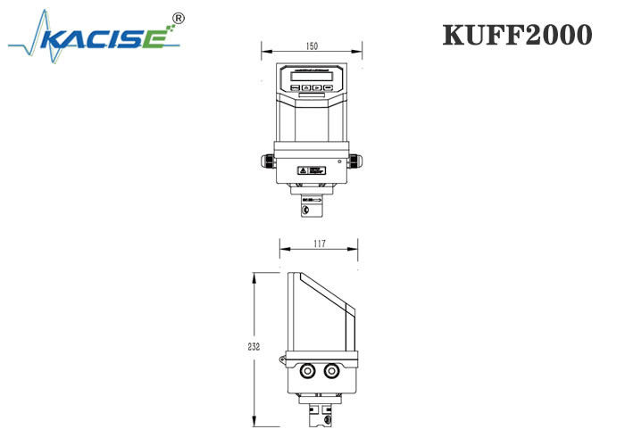 KUFF2000 Fixed Insertion Ultrasonic Flow Meter dengan akurasi ± 1% untuk Ukuran Pipa DN50-DN6000 dan Pengukuran Dua Arah