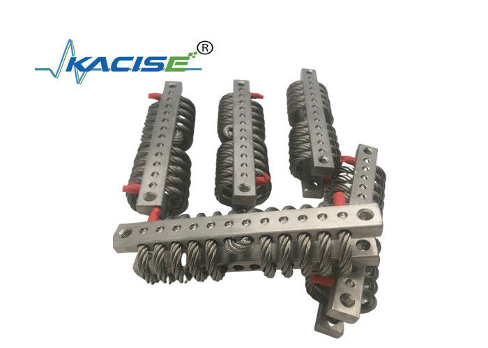 Isolator tali kawat mesin industri dengan konstruksi aluminium dan stainless steel untuk rentang beban 3.5-2000KG dan frekuensi alami 7Hz-15Hz