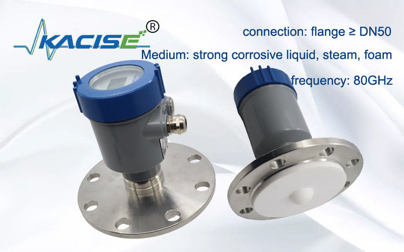 KLD803 80GHz Sensor Tingkat Radar Tanpa Kontak dengan RS485 Modbus untuk Cairan Korosif Kuat