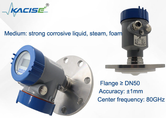 Kacise 80GHz Radar Level Transmitter dengan RS485 Modbus Output untuk 100m Range Level Measurement