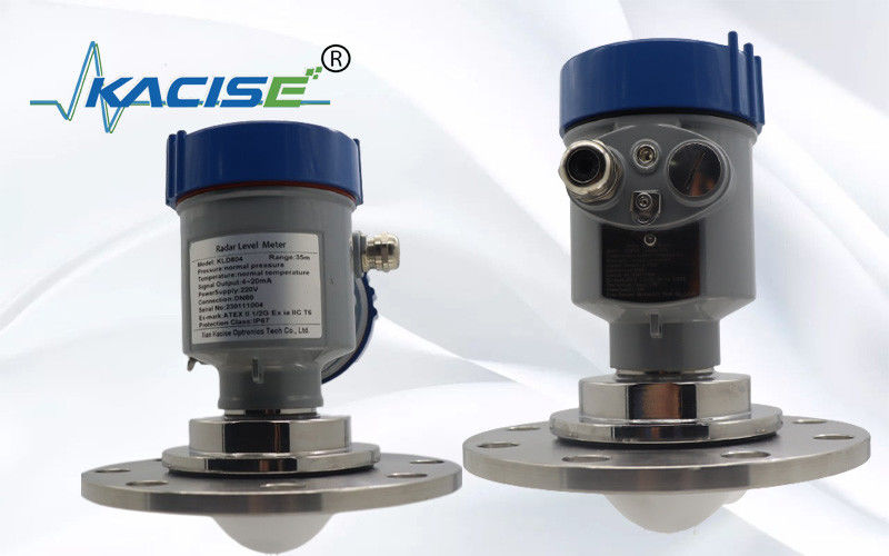 Kacise OEM 80GHz Radar Level Sensor 100m Range FMCW Radar Level Meter dengan Perlindungan dan Tampilan IP67