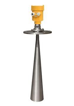Sensor tingkat radar 26GHz dengan rentang pengukuran 10-80m dan perlindungan IP67 untuk silo dan padatan