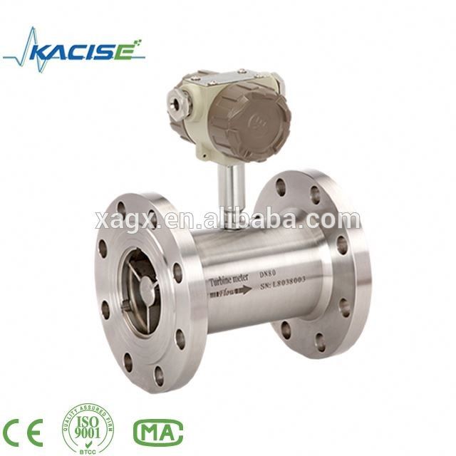 Keakuratan Tinggi ± 0,2%R Baja tahan karat 316 ((L) Proof Explosion ExiaIICT4 Digital Turbine Flow Meter untuk Minyak Bakar