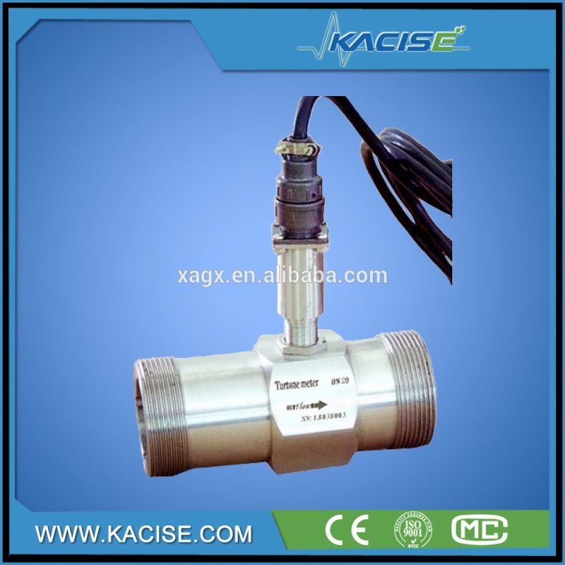 Keakuratan Tinggi ± 0,2%R Baja tahan karat 316 ((L) Proof Explosion ExiaIICT4 Digital Turbine Flow Meter untuk Minyak Bakar