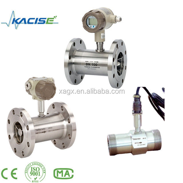 Keakuratan Tinggi ± 0,2% Keakuratan Turbine Flow Meter dengan bahan SS316L dan perlindungan IP65 untuk minyak bensin alkohol