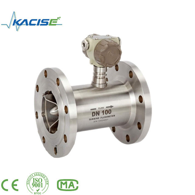 Keakuratan Tinggi ± 0,2% Keakuratan Turbine Flow Meter dengan bahan SS316L dan perlindungan IP65 untuk minyak bensin alkohol