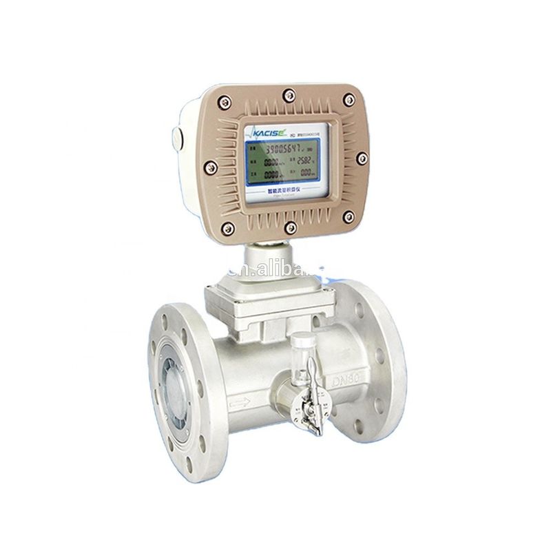 Turbin gas stainless steel flow meter dengan output 4-20mA dan desain tahan ledakan