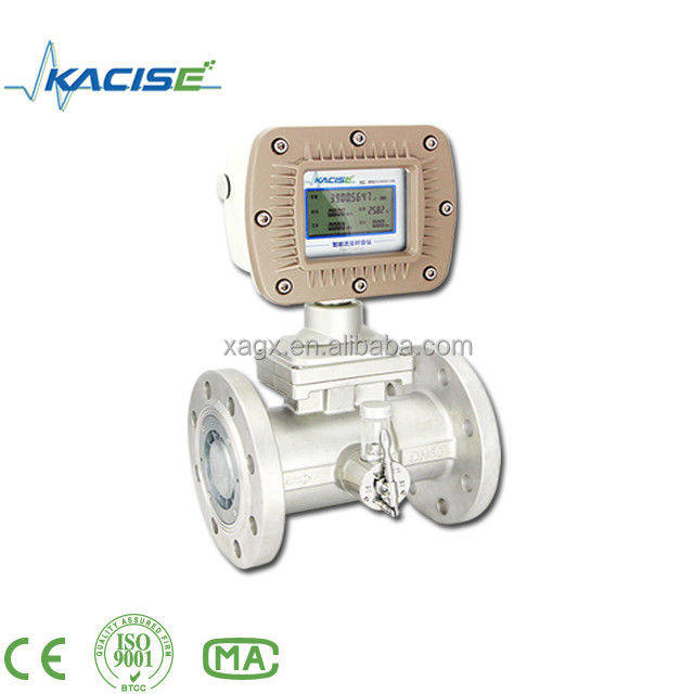SS304 Housing Material Gas Turbine Flow Meter dengan ExdIIBT6 Buktinya terhadap ledakan dan akurasi ± 0,75% Digital Turbine Flow Meter