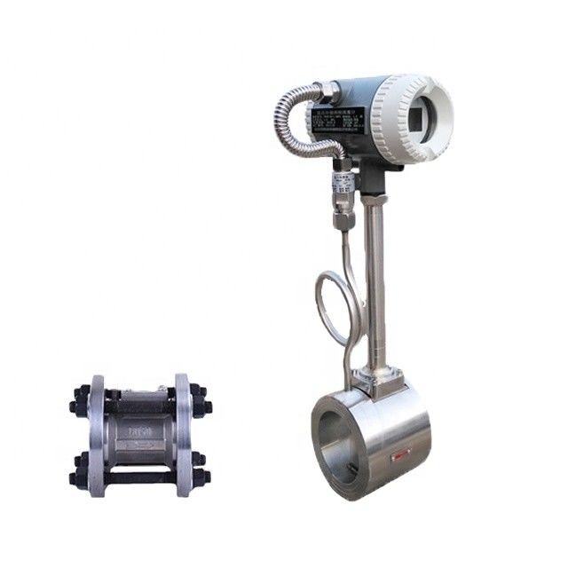 Perlindungan IP68 Vortex Flow Meter Baja Rinsing dengan Keakuratan 1,0% untuk Pengukuran Uap dan Cairan