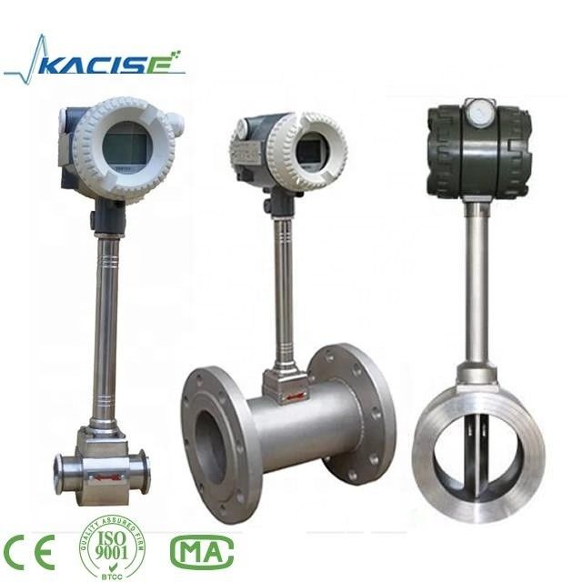 Perlindungan IP68 Vortex Flow Meter Baja Rinsing dengan Keakuratan 1,0% untuk Pengukuran Uap dan Cairan