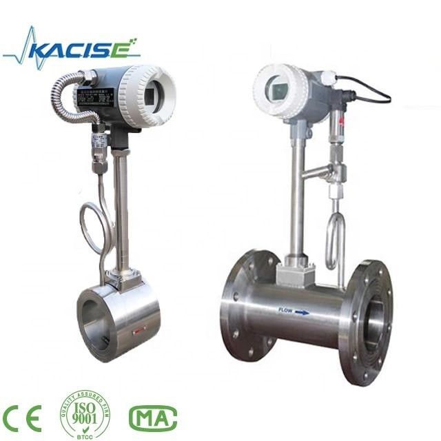 Perlindungan IP68 Vortex Flow Meter Baja Rinsing dengan Keakuratan 1,0% untuk Pengukuran Uap dan Cairan