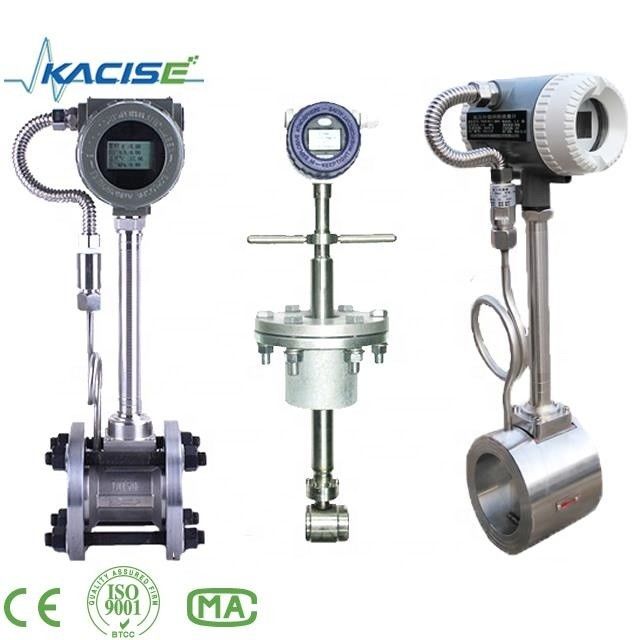 Perlindungan IP68 Vortex Flow Meter Baja Rinsing dengan Keakuratan 1,0% untuk Pengukuran Uap dan Cairan