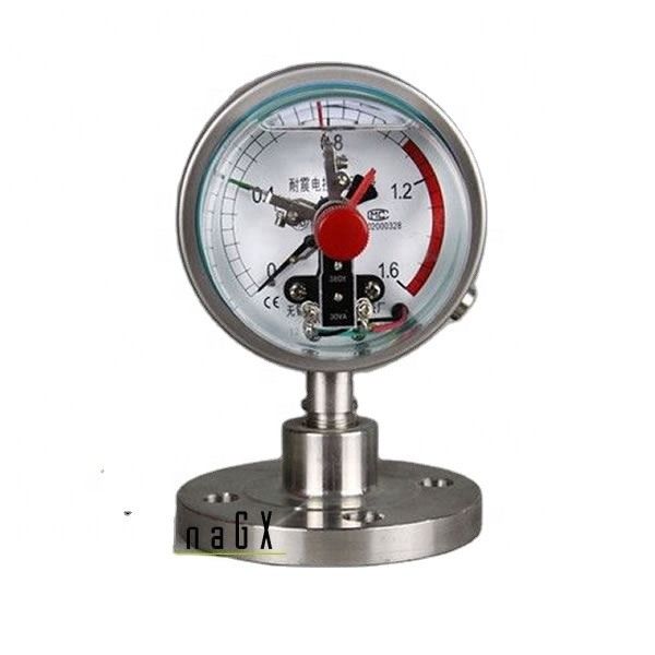 Aluminium Silicone Oil Filled Oxygen Nitrogen Pressure Gauge 60mm CE Bersertifikat untuk Media Korosif