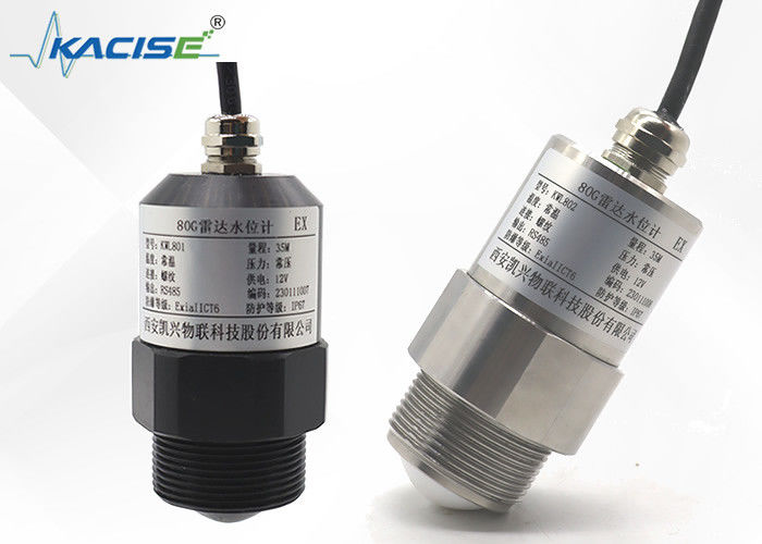 KLD800 Series 80GHz FMCW Radar Level Transmitter dengan PTFE Antenna tahan korosi dan 3° launch Angle untuk pengukuran cair dan padat