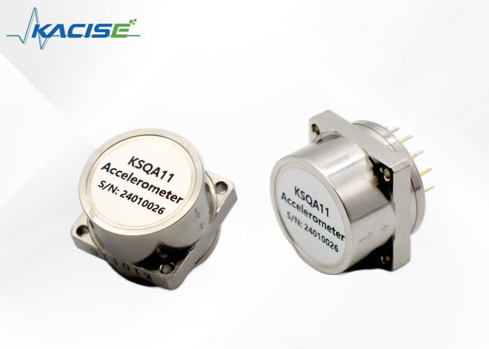Quartz Flexible Accelerometer Sensor dengan 25g@20Hz~2000Hz Vibration Peak Sine, Precision Tinggi ≤40μg/g2 Linearity, dan Wide -45°C to +100°C Temperature Range