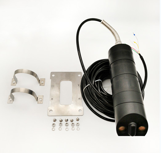 ABS Split Shell Industrial Ultrasonic Doppler Flow Meter Untuk Jarak kedalaman air 0.02-10m