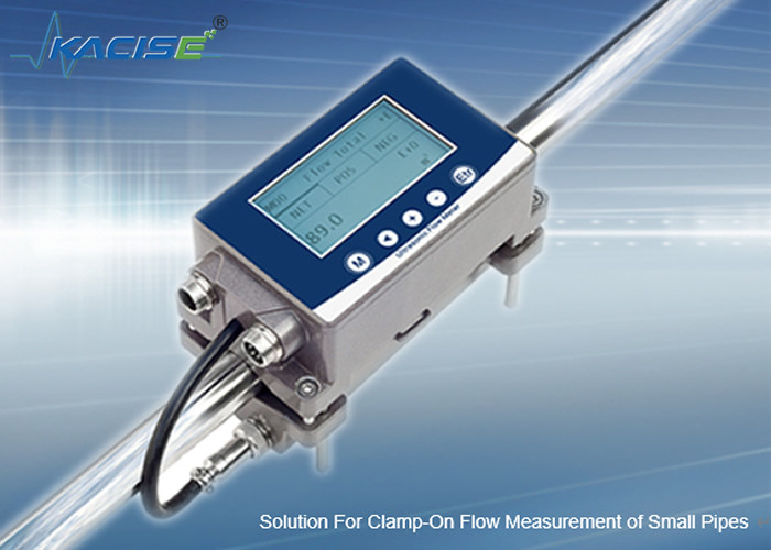 DN15 DN20 DN25 DN32 DN40 Clamp On Non Contact Ultrasonic Flow Meter untuk Air dan Minyak