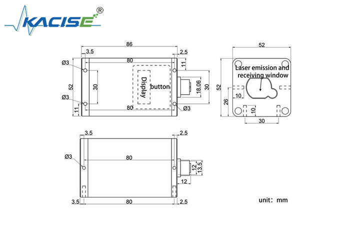 KLSB Robotics High-Precision Laser Ranging Sensor dengan Akurasi ±3mm, Perlindungan IP67 dan Jangkauan 30-150m