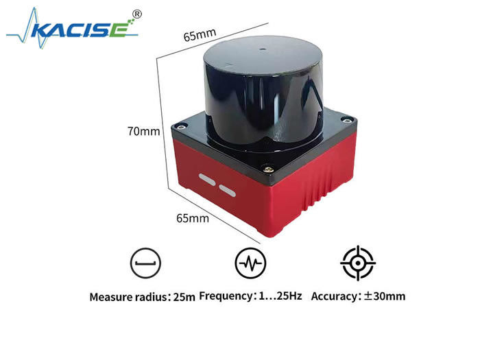 LiDAR KL2A-25 dengan teknologi DTOF untuk navigasi robot dan penghindaran rintangan dengan akurasi absolut ±30mm
