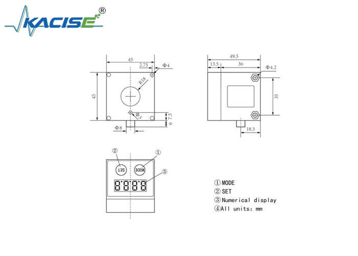 Seri KLSA Laser Ranging Sensor Jarak Pengukuran Maksimum 22m Kandang Perlindungan Tingkat IP65 Untuk Industri Dan Manufaktur