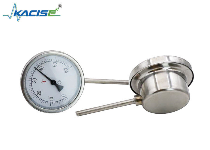 WSS-411W Industrial Bimetallic Thermometer dengan stainless steel 304/316, Panjang batang yang dapat disesuaikan, dan tidak memerlukan catu daya