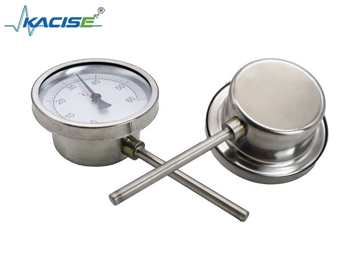 WSS-411W Industrial Bimetallic Thermometer dengan stainless steel 304/316, Panjang batang yang dapat disesuaikan, dan tidak memerlukan catu daya
