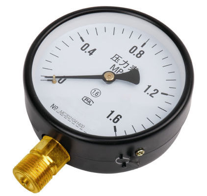 Pengukur Tekanan Industri KMC-Y100 - Dial 100mm, Koneksi Radial Tembaga M20×1.5, Casing Besi
