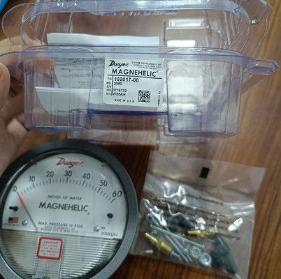 Dwyer Series 2000 Magnehelic Differential Pressure Gauge dengan 0-60 dalam rentang w.c ± 2% Keakuratan dan 1/8 NPT Connection