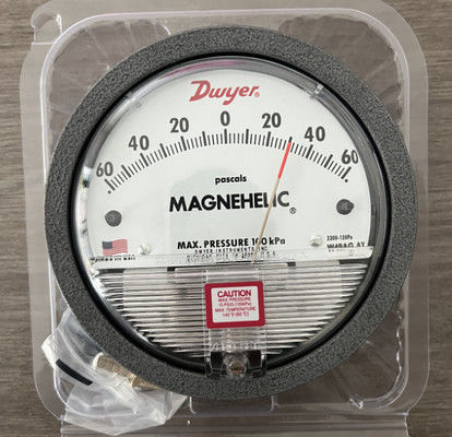 Dwyer Series 2000 Magnehelic Differential Pressure Gauge dengan ± 2% FS Keakuratan dan Gerak Magnetik Tanpa gesekan untuk 20-140 ° F Aplikasi