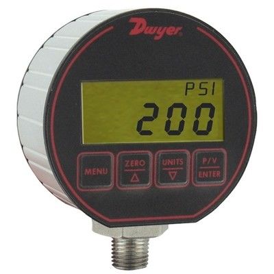 Dwyer Seri DPG Pengukur Tekanan Digital Peringkat Penutup Dirancang untuk Memenuhi NEMA 4/4X IP66 Batas Tekanan 2x Rentang Tekanan