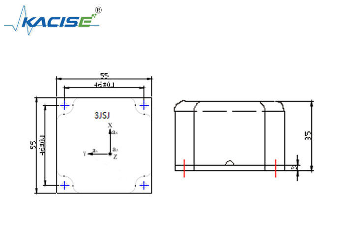 Sensor percepatan triaxial dengan ±10 g Range RS422 Output dan Wide Temperature Range untuk aplikasi otomotif