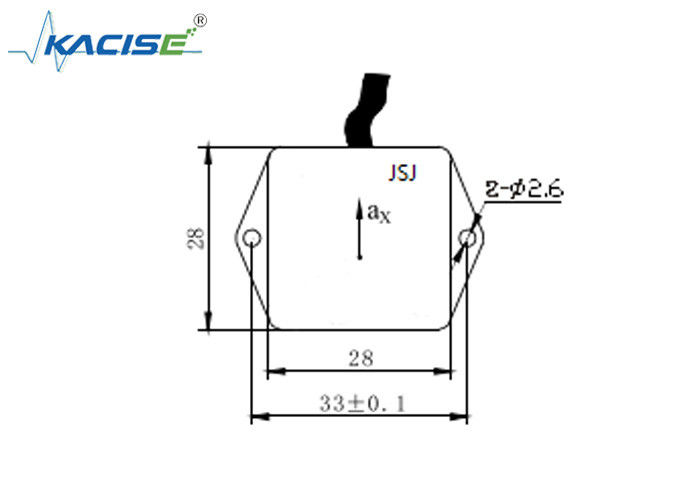 Sensor akselerometer uniaxial dengan output 0,5 ~ 4,5V ± 1 g Range dan Wide Measuring Range