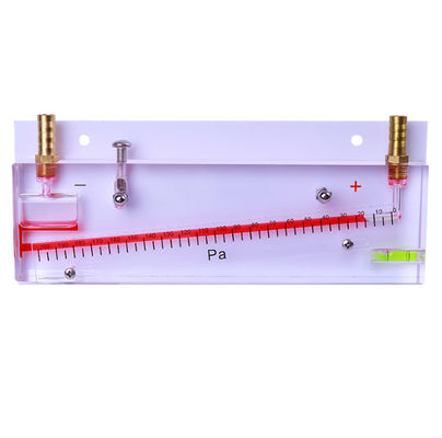 Pengukur Tekanan Negatif Manometer Tabung Cenderung dengan Kisaran 0-200 Pa Akurasi ±0,5% untuk Teknik Kebakaran