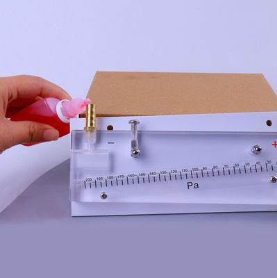 Pengukur Tekanan Negatif Manometer Tabung Cenderung dengan Kisaran 0-200 Pa Akurasi ±0,5% untuk Teknik Kebakaran