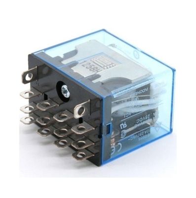 Relay Umum Omron MY2-GS dengan Operasi 24VDC, Resistensi Koil 662 Ω, dan Formulir Kontak DPDT
