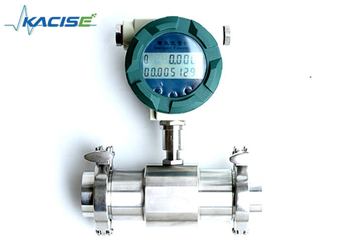 Turbin Pulse Output Flow Meter Akurasi Tinggi Jenis Sanitasi untuk Minyak Zaitun dan Minyak Sawit