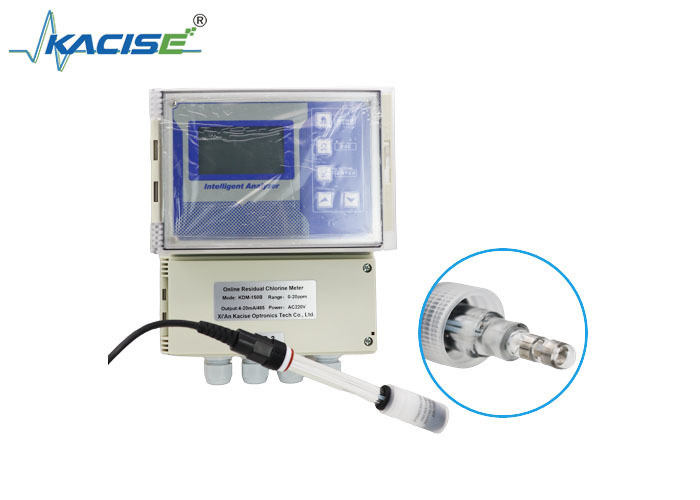 Meter residu klorin yang dipasang di dinding dengan perlindungan IP65 dan IP68 dan output 4-20mA untuk pengukuran klorin bebas