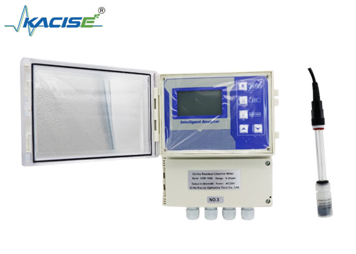 Meter residu klorin yang dipasang di dinding dengan perlindungan IP65 dan IP68 dan output 4-20mA untuk pengukuran klorin bebas