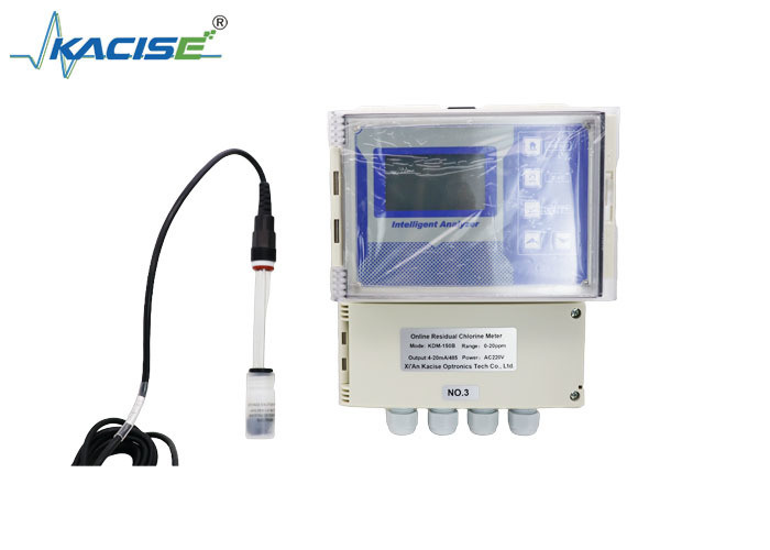 Meter residu klorin yang dipasang di dinding dengan perlindungan IP65 dan IP68 dan output 4-20mA untuk pengukuran klorin bebas