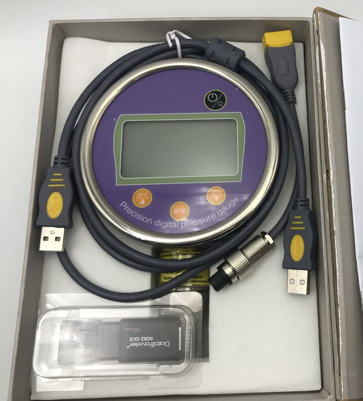 Tekanan digital presisi tinggi dari stainless steel dengan tombol sentuh dan data logger GXPS201C