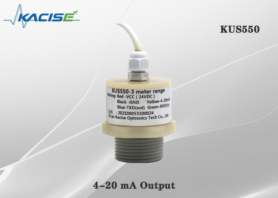 4 - 20ma Lightweight Ultrasonic level meter KUS550 dengan kelas perlindungan IP68