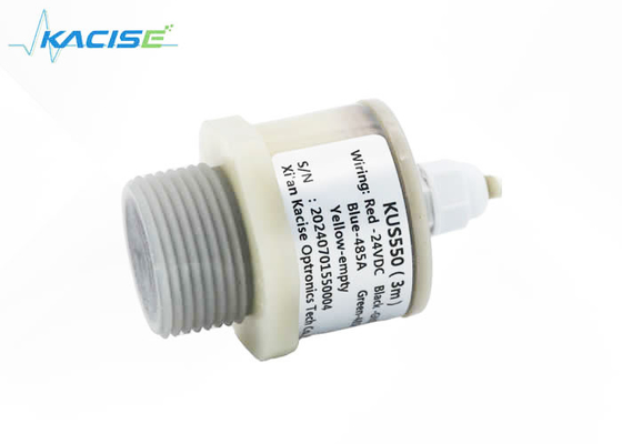Wireless PVDF Material Ultrasonik Sensor Tingkat Air Digital Output 24VDC Tegangan Operasi